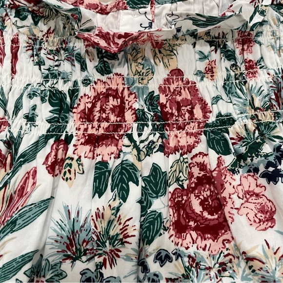 Janie and Jack Girl’s Size 3 The Olivia Smocked Top Short Bubble Sleeves Floral - Picture 5 of 13